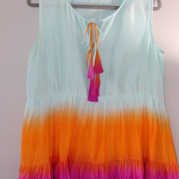 Karina Grimaldi Cambridge Mini Dress Size M 100% Silk - Picture 1 of 13